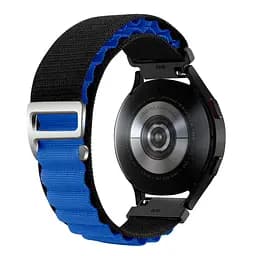 Браслет NormalCloth Wave для Samsung Galaxy Watch 5 - чорно-синійширина кріплення 20ммнейлоновийWatchbands (W45-7WB35277299) - мініатюра 3
