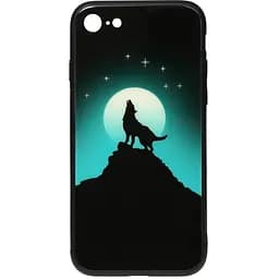 Чохол-накладка Toto Night Light Print Glass Case Apple iPhone 7/8/SE 2020 Howling Wolf