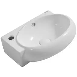 Умивальник підвісний Mixxus Premium Diverse-1201-R 400x215x140 мм з отвором під змішувач та перелив MP6506, Білий