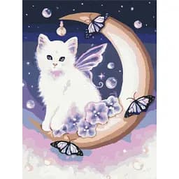 Картина по номерам Brushme Кот и луна 30x40 см