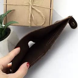 Подарунковий набір чоловічий  Handycover №40 (коричневий) ремінь і портмоне - мініатюра 4