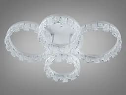Сучасна стельова LED-люстра Diasha MX78204-2+2WH 105W, чотири кільця, 3 режими світла, 72×51 см - мініатюра 4