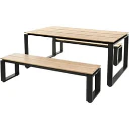 Набір садових меблів Di Volio Trento стіл + 2 лавки бежевий