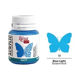 Акрил для декора Голубой (11) матовый 20 мл Rosa Talent