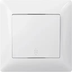 Вимикач одноклавішний Videx Titanum Standard прохідний білий 1 шт.