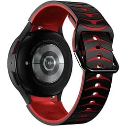 Ремешок для Samsung Galaxy Watch 5 40mm - черно-красный ширина крепления 20мм силикон Watchbands Scales (W17-9WB66359999)