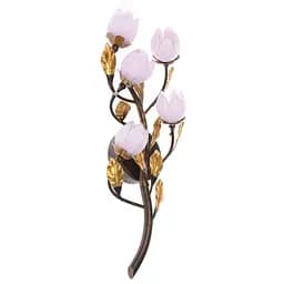 Бра Brille BKL-195W/5 галогенне настінне накладне у спальню флористика