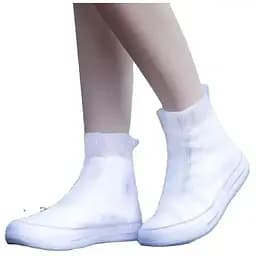 Бахилы на обувь от воды и грязи резиновые 903 M (34-36) White (15056)