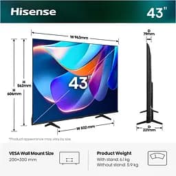 Телевізор Hisense 43A6S - мініатюра 2