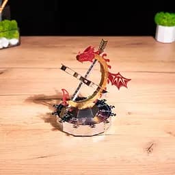 Коллекцiйна модель Metal Time Sun Chaser Dragon Stand Clock MT025 - мініатюра 9