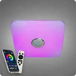 Люстра світлодіодна 517 Dlight RGB з пультом і колонкою 80Вт Білий (02149) - мініатюра 6