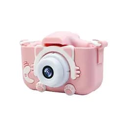 Фотоаппарат детский котик Kidds GM-20 детская фотокамера Pink (vi029)