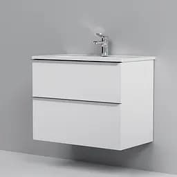 Тумба з умивальником Am.Pm X-Joy S підвісна 80 см 2 ящики білий MTA-FHX0802WG-WCC0802WG, Білий - мініатюра 2