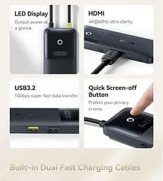 Перехідник - мультиадаптер - хаб Baseus OS Dual Fast Charging 6-in-1 (B0007090) - мініатюра 4