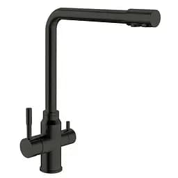 Смеситель для кухни на две воды Mixxus SUS-021 Black MI5861 Черный матовый