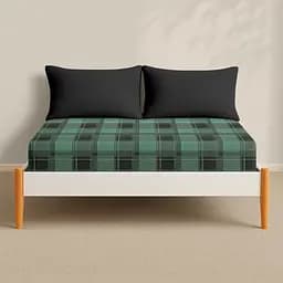 Простирадло Cosas на резинці фланель 80х160 forest tartan, зелений (Flannel_ForestTartan_80x160x20) - мініатюра 4