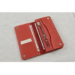 Женский кошелек клатч GS кожаный красный