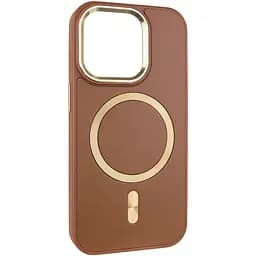 Кожаный чехол Epik SnapCase с MagSafe для Apple iPhone 11 Pro Max 6.5 Brown