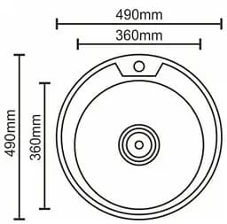Кухонна мийка Platinum 490 сатин (SP000007850) - мініатюра 6