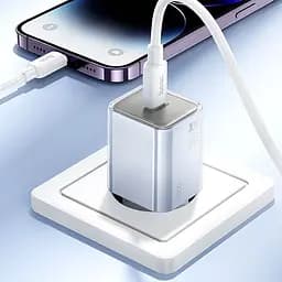 МЗП Hoco N47 Glorious PD30W (1USB-C) + кабель Type-C to Lightning Blue - мініатюра 4