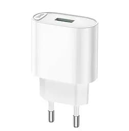 Зарядное устройство 18 Вт Hoco C109A универсальное сетевое зарядное устройство блок питания 1 USB 3 А Quick Charge 3.0 Белый