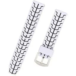 Силиконовый ремешок Primo Splint для часов Asus ZenWatch 2 (WI501Q) White-Black