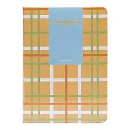 Блокнот A6 "Wonderful" 6701-1 твердий перепліт, 2 закладки та 2 гумки для ручок 80 аркушів 10х14,5 см Помаранчевий