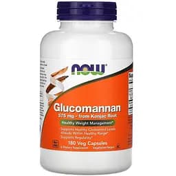 Глюкоманнан Now Клетчатка в капсулах 180 шт.