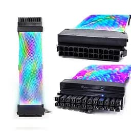 Кабель для ПК QUBE 24PIN ATX Braided-ARGB