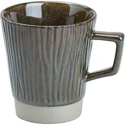 Чашка керамічна Happy Life у ретро стилі з деревним візерунком 300 мл графіт HP7208GG