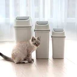 Відро для сміття MBM My Home з кришкою 10 л сіре (BIN-12 10L GRAY) - мініатюра 7