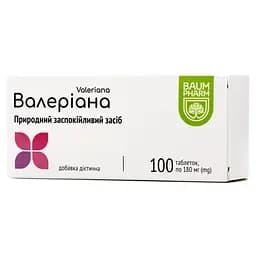 Валериана натуральная добавка Baum Pharm 100 таблеток