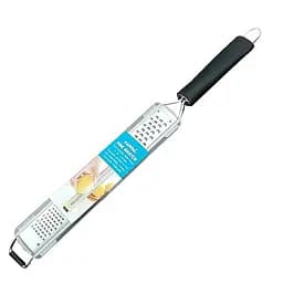Терка зестер кухонная ручная для сыра шоколада и цедры лимона из нержавеющей стали 32 см с двумя типами режущих зубцов Серебристый 88298
