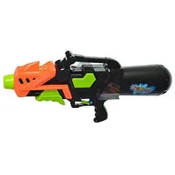 Великий водяний бластер M 5860 з помпою — потужна іграшка для літніх ігор, чорний