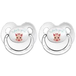 Пустушка силіконова Vulli Жирафа Софі, анатомічна, 0-6 місяців, прозорий, 2 шт. (456018)