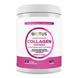 Морской коллаген с гиалуроновой кислотой и витамином С Biotus Marine Sourced Collagen Peptid Hyaluronic Acid  Vitamin C 5000 мг 400 г