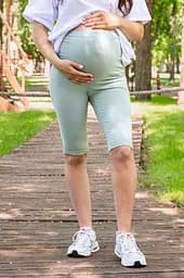 Велосипедки для беременных с высоким поясом на животик Parma Lullababe размер XXL Оливковый