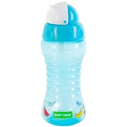 Поильник для путешествий Baby Team с трубочкой 10+ мес. 300 мл голубой (5005_голубой)