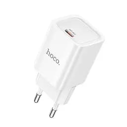 Мережевий зарядний пристрій Hoco C148A Charm single port PD30W charger (EU) білий