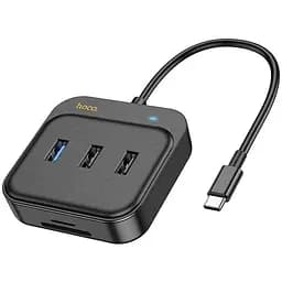 Конвертер хаб Hoco HB38 Easy link 7-in-1 Multiport адаптер (HDTV + SD / TF + Usb3.0 + Usb2.0x2 + PD 100 W)