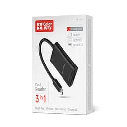 Зчитувач флеш-карт ColorWay USB-C to USB 3.0/SD/MicroSD (CW-CR-02) - мініатюра 12