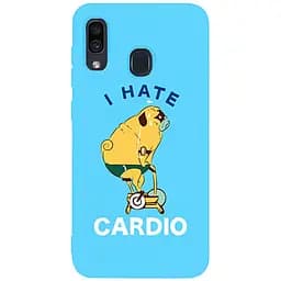 Чохол-накладка Toto Matt TPU 2 mm Print Case Samsung Galaxy A20/A30 #5 Hate Cardio Sky Blue