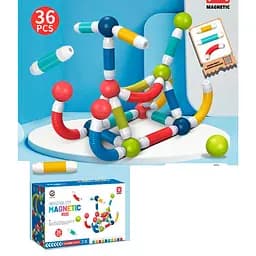 Конструктор JJ6602 магнітний трубчатий Поп Туб/Pop tube 36 деталей в коробці 25-15,5-6,5см