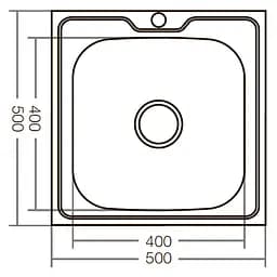 Кухонна мийка накладна ZerixZ5050-04-160E satin ZX1608, Нержавіюча сталь - мініатюра 3
