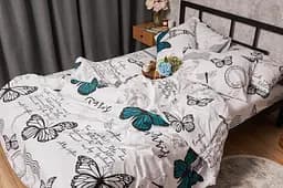 Підковдра Moon&Star Бязь Gold Люкс Green Butterflies Полуторна Євро 160x220 см - мініатюра 4