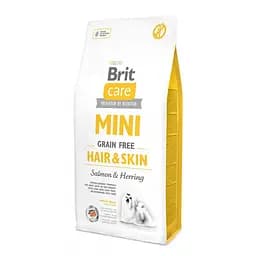 Сухий корм Brit Care GF Mini Hair & Skin 7 кг для собак мініатюрних порід (здорове шкіра і шерсть)