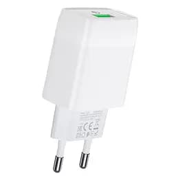 МЗП Hoco C72Q Glorious QC3.0 18W (1USB-A) + кабель USB to MicroUSB Білий - мініатюра 3