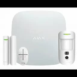 Комплект беспроводной сигнализации Ajax StarterKit Cam Plus 8EU с фотоверификацией тревог и поддержкой LTE White