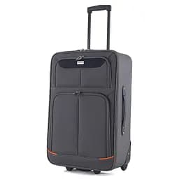 Валіза середня Semi Line 24 дюйми (M) дюйми (M) Polyester Grey/Orange Lines (T5754-2)