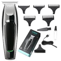 Тример для бороди VGR VOYAGER PROFESSIONAL TRIMMER универсальний тример для стрижки волосся, машинка для стрижки аккумуляторна, тример для гоління
